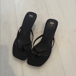 Zara Black Strappy Heels